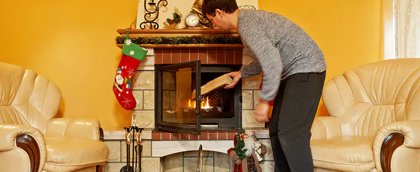 Rusted Metal Fireplace Restoration in Haslett, Michigan